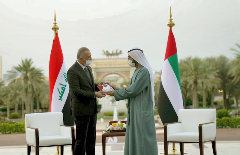 During his official visit to the United Arab Emirates ... the Prime Minister 
@MAKadhimi
 The Prime Minister of the Emirates meets the Ruler of Dubai, Sheikh 
@HHShkMohd
 His Excellency discussed with His Highness Sheikh Al Maktoum the bilateral relations between the two countries, and discussed ways to enhance joint cooperation and develop its mechanisms in all fields.