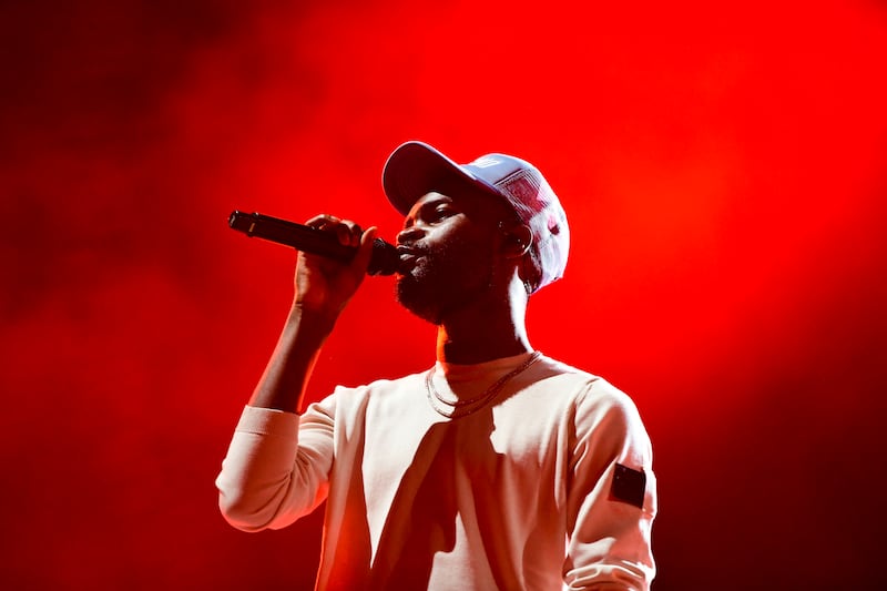British rapper Dave performs at the Abu Dhabi F1 concert
