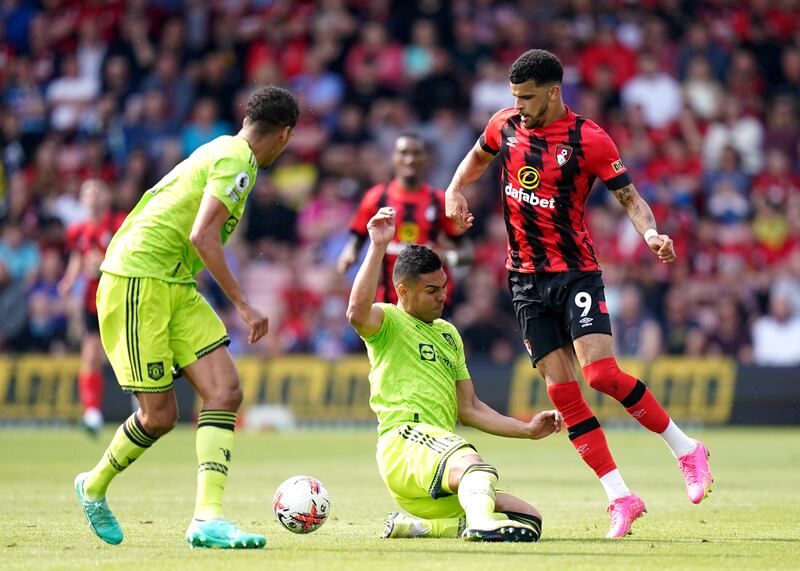 Dominic Solanke 6: Sprang to life in 27th minute when he controlled the ball well under pressure and shrugged off the challenges before testing De Gea. Looped a header onto the roof of the net in first-half stoppage time and later fizzed a low effort across goal. PA
