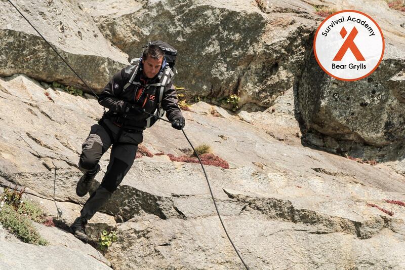 Bear Grylls set up his academy to teach thrill-seekers his best survival techniques. Supplied