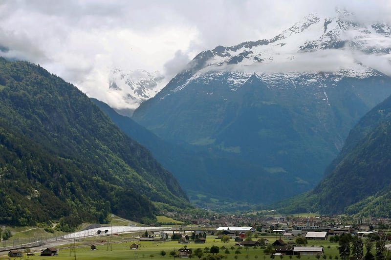 A general view of the northern gates of the Gotthard tunnel in  Erstfeld. Arnd Wiegmann / Reuters