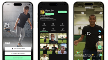 Striver, co-founded by former professional footballer Gilberto Silva, bills itself as the first abuse free football social media platform. Photo: Striver