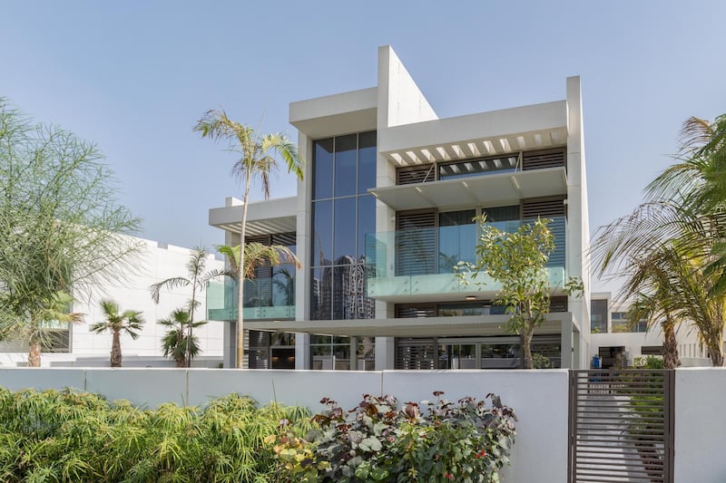 The exterior of the Dh25m villa in District One. Courtesy LuxuryProperty.com