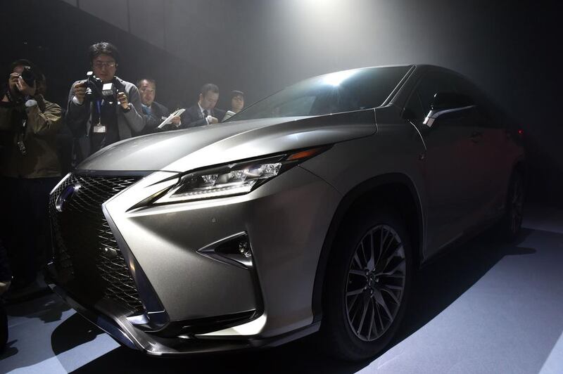 Toyota displays the new SUV Lexus RX in Tokyo. Yoshikazu Tsuno / AFP