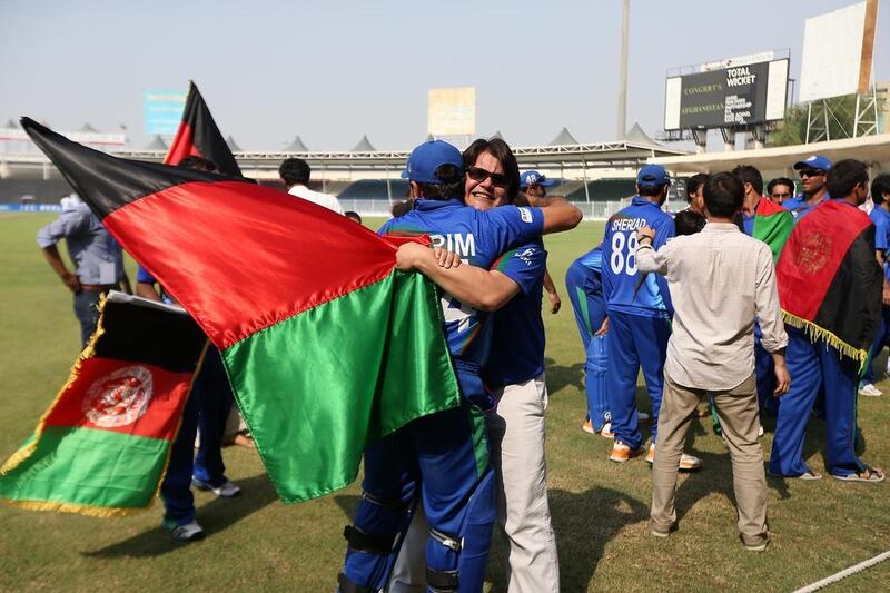 While the UAE dropped to third place and out of automatic qualification as a result of Afghanistan's victory, they will still have an opportunity to book a ticket to the World Cup at a final, 10-team qualifying event in New Zealand in January. Pawan Singh / The National