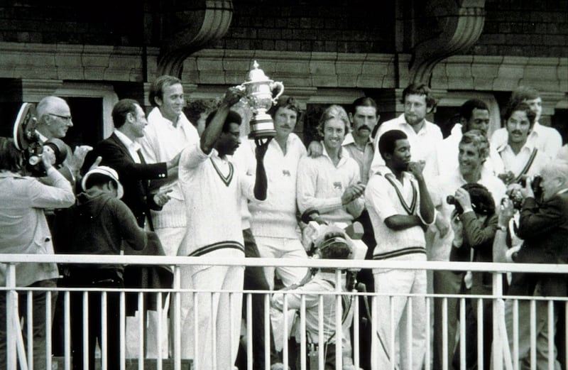 West Indies captain Clive Lloyd lifted the World Cup for the second time after beating England in the final at Lord's in 1979. Allsport Hulton