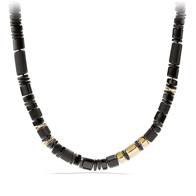 Nevelson bead necklace in 18-carat gold; Dh11,700. Courtesy David Yurman