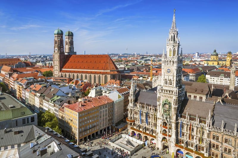 An aerial view of Munich from Marienplatz. The city is attracting an increasing number of Arab tourists. istockphoto.com
