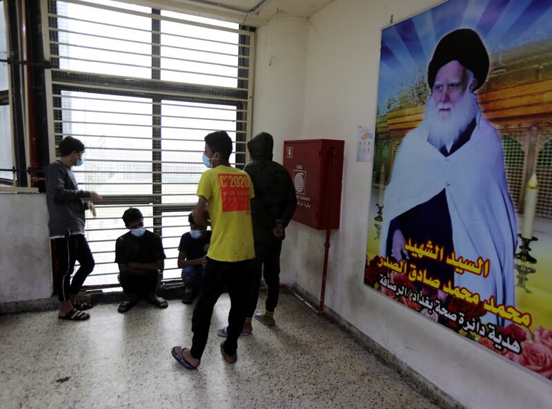 Iraqi patients at Al Ata'a hospital for drug abuse treatment in Sadr city, Baghdad. All photos: EPA