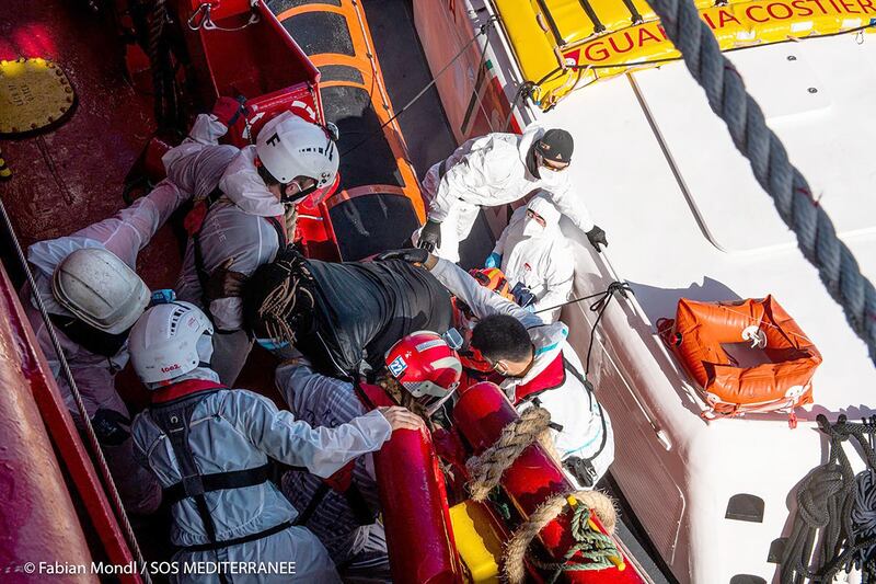 More than 370 people were rescued in two days. Courtesy SOS Mediterranee