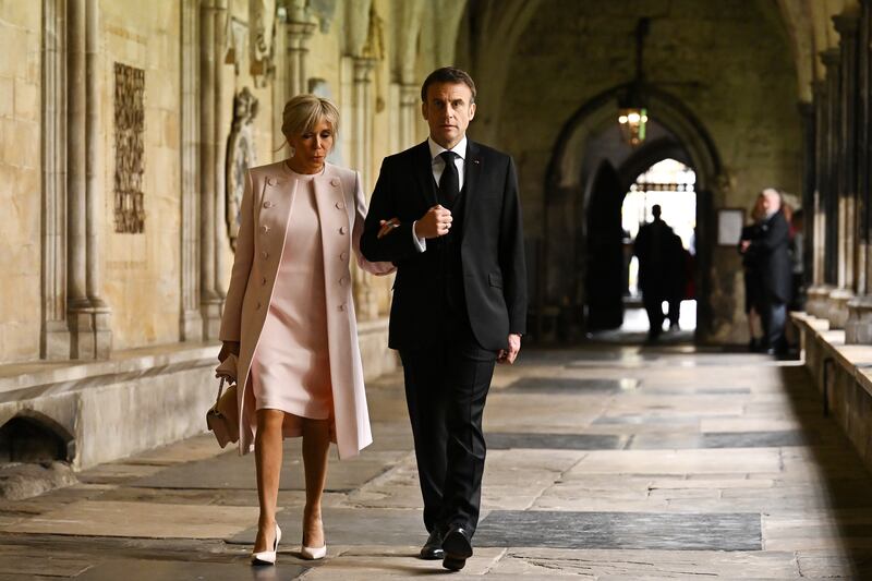 French President Emmanuel Macron and his wife Brigitte. Macron Getty 