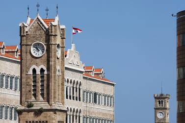 Clock towers are pictured near the government palace in Beirut, Lebanon March 27, 2023.  REUTERS / Mohamed Azakir