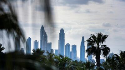 A distant view of towers in Dubai Marina. Reem Mohammed / The National  