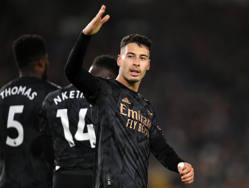 Gabriel Martinelli 9 – Played a big part in the opening goal when his shot took two deflections before finding Saka, who stroked home. He then threaded a delicious pass to Zinchenko moments later as Arsenal threatened to run riot. He was involved again in Arsenal’s third, and crowned a fine performance with Arsenal’s fourth. Devastating. Getty Images