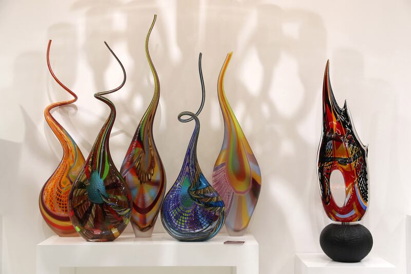 Glassware, artworks and sculptures are also being showcased