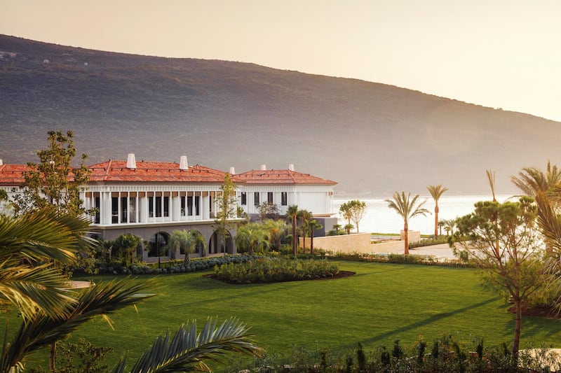 Travellers checking in at One&Only Portonovi can enjoy a backdrop of mountain and bay views.