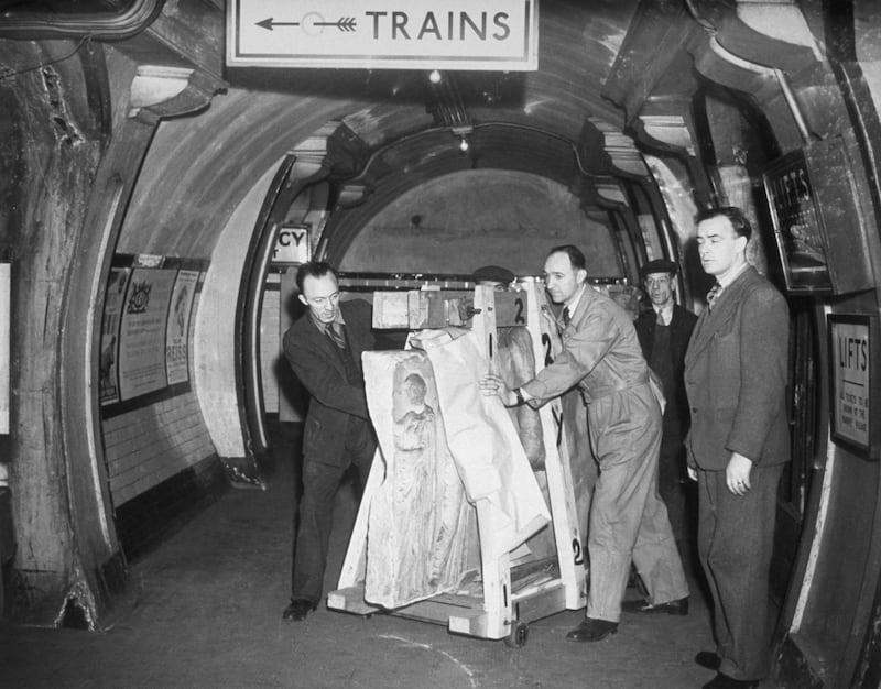 'Operation Elgin' is carried out in 1945, when 100 tonnes of priceless Elgin Marbles were moved from their wartime hideout in Aldwych Tube station to the British Museum