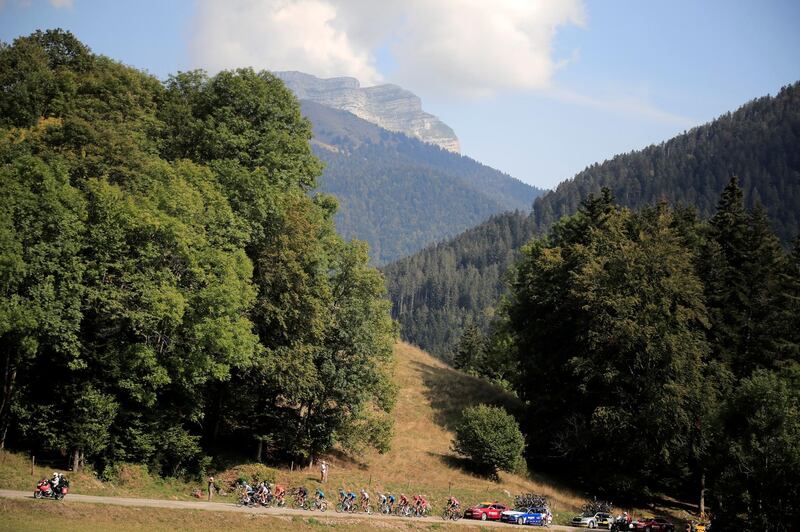 A breakaway group during Stage 16. EPA