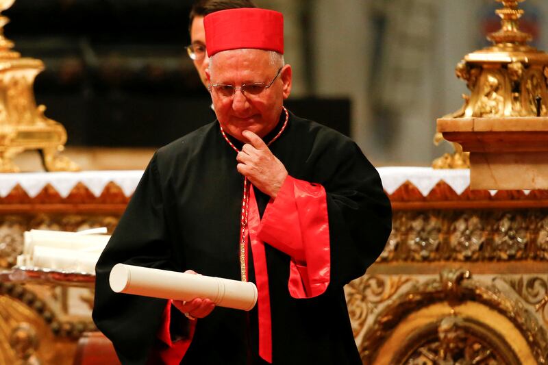 Matthew Miller, US State Department spokesman, described the treatment of Cardinal Louis Sako, pictured, as harassment. Reuters