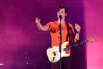 Shawn Mendes performs at the iHeartRadio’s KIIS FM Wango Tango in Los Angeles on June 4, 2022. AFP