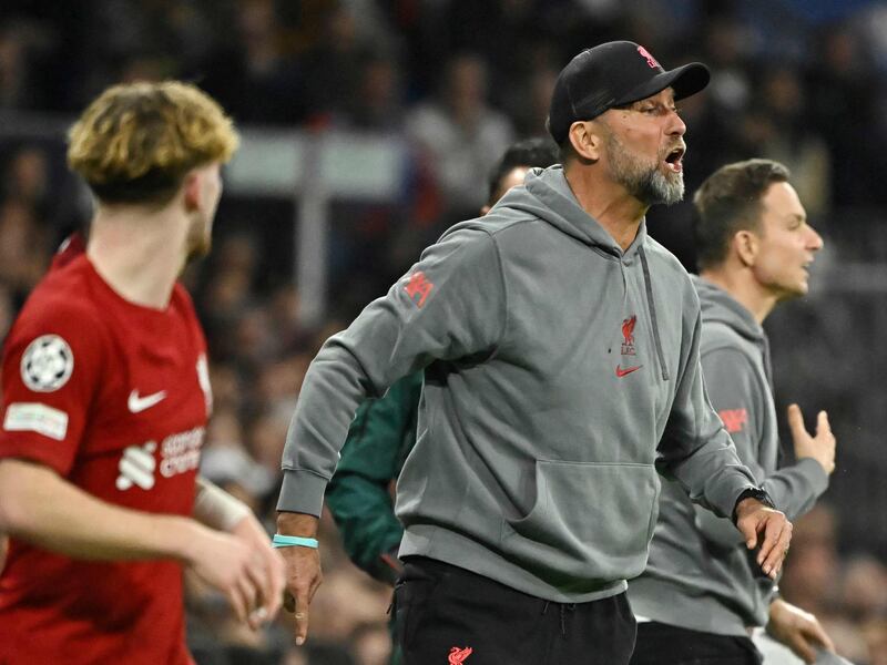 Liverpool manager Jurgen Klopp saw his side struggle to contain Real Madrid at the Bernabeu. AFP