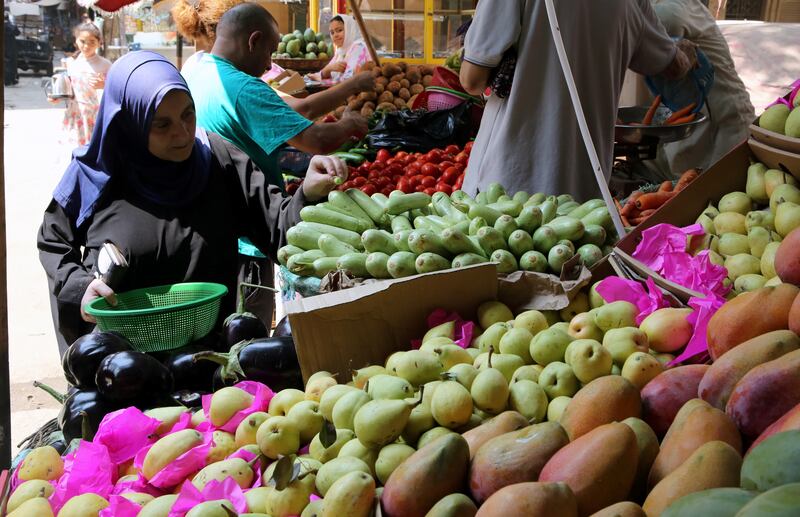 A Cairo vegetable market. EPA
