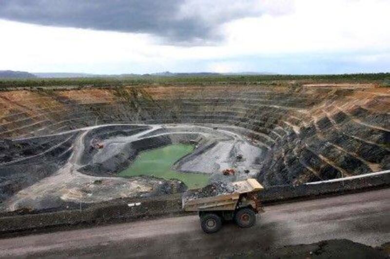 A haul truck carries uranium ore out of a mine in Australia's northern territory. Rio Tinto / David Hancock / Reuters