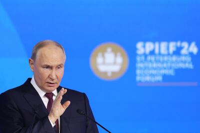 President Vladimir Putin appeared to confirm Russia was suffering a high casualty rate AFP