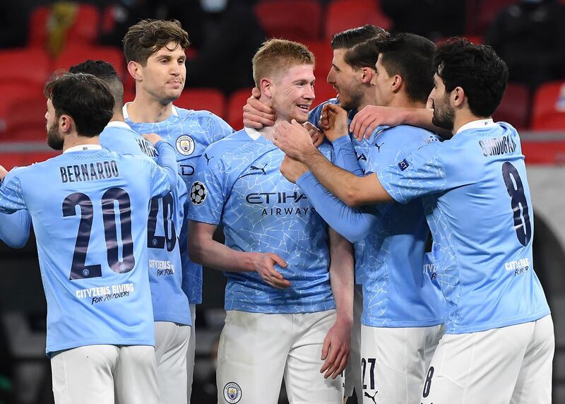 Kevin de Bruyne, 9 - He was instrumental in just about every City attack, but De Bruyne’s highlight came with his sensational strike with his left foot to open the scoring. AP
