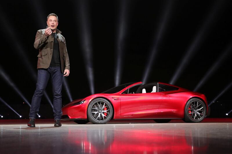 The Roadster 2 was a surprise unveil. Tesla via Reuters
