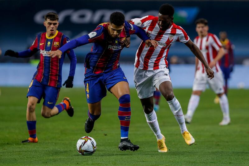 Ronald Araujo – 7. Superb in dispossessing Williams and stretched towards a Griezmann first half corner but couldn’t connect. Gave ball away in front of his own goal as the Basques pressed for a winner in the second, but he’s a fantastic young central defender. AP