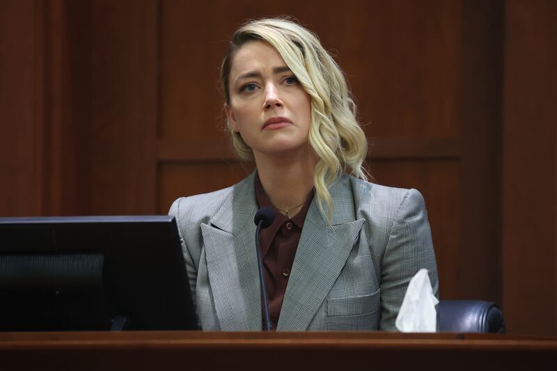 US actor Amber Heard testifies on May 26, 2022.  EPA