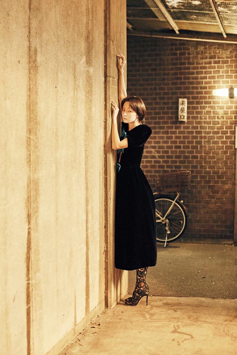CURTAIN CALL. Photography Hideyuki Hayashi | fashion director Sarah Maisey

dress, Dh18,100, Gucci.
Boots, as before
