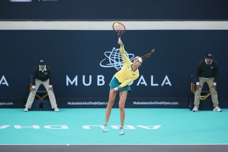 Elena Rybakina served three aces without any double faults during the match.
