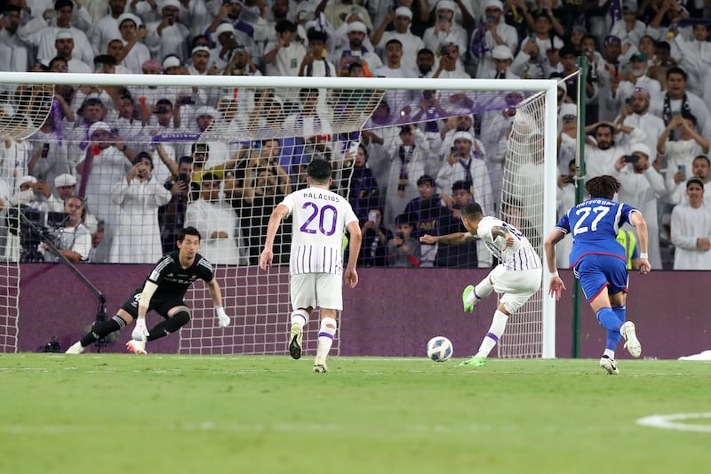 Kaku scores Al Ain's second goal from the spot.