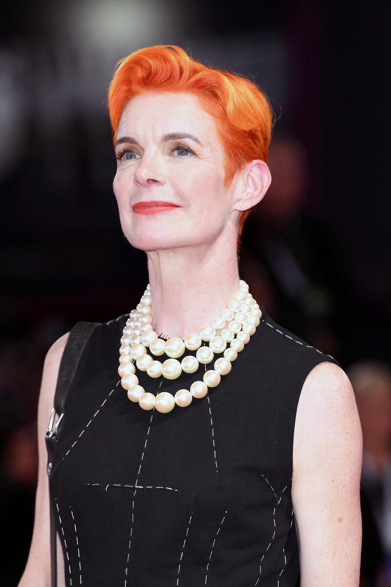 VENICE, ITALY - AUGUST 30:  Sandy Powell walks the red carpet ahead of the 'The Favourite' screening during the 75th Venice Film Festival at Sala Grande on August 30, 2018 in Venice, Italy.  (Photo by Daniele Venturelli/Daniele Venturelli/WireImage)