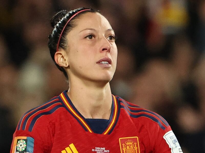 Spain's Jenni Hermoso has filed a criminal complaint over the kiss suspended football chief Luis Rubiales gave her on the mouth at the Women's World Cup final. AFP