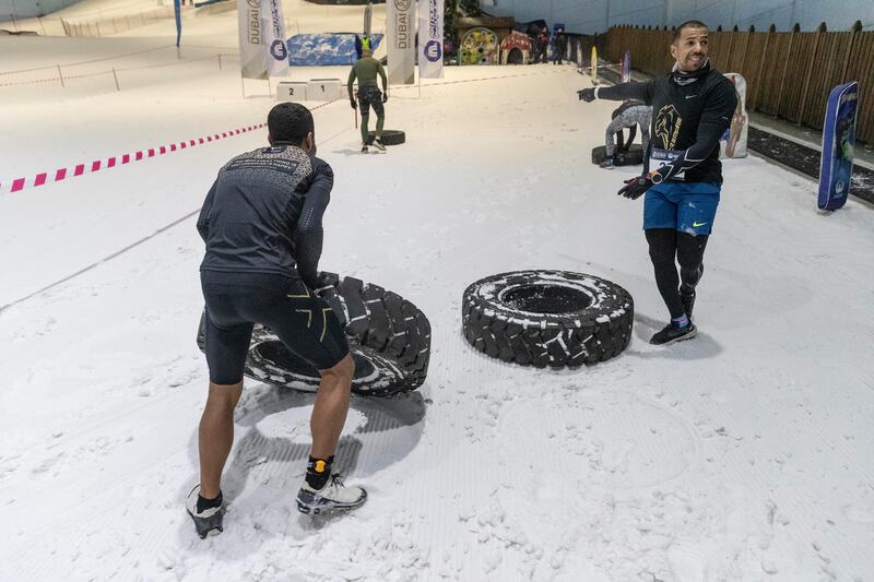 Participants could choose to compete or simply run the obstacle course for fun.

