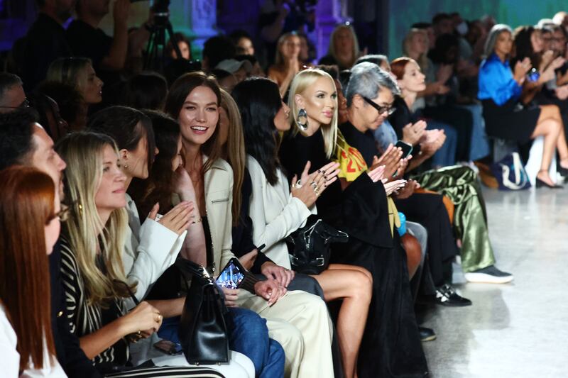 Karlie Kloss attends the Proenza Schouler fashion show.