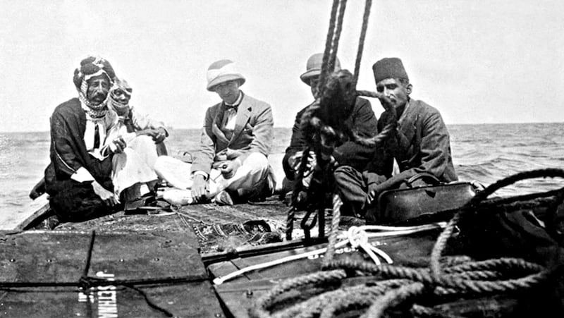 Jacques Cartier on a boat off the coast in Bahrain. He wanted to immerse himself in the world of pearling. Photo: Francesca Cartier Brickell