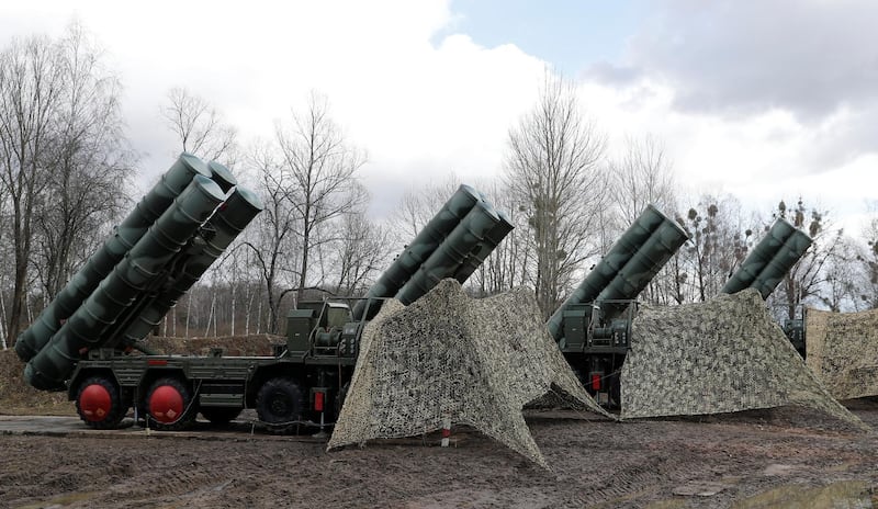 A view shows a new S-400 "Triumph" surface-to-air missile system after its deployment at a military base outside the town of Gvardeysk near Kaliningrad, Russia March 11, 2019. Picture taken March 11, 2019. REUTERS/Vitaly Nevar  NO RESALES. NO ARCHIVES.