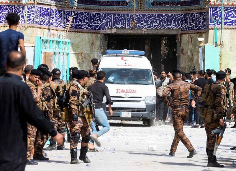 The shrine is about 25 kilometres west of Karbala. Reuters