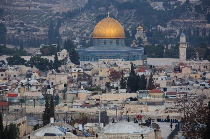 A view of Jerusalem's old city is seen Tuesday, Dec. 5, 2017. U.S. officials say President Donald Trump will recognize Jerusalem as Israel's capital on Wednesday, Dec. 6, despite intense Arab, Muslim and European opposition to a move that would upend decades of U.S. policy and risk potentially violent protests. (AP Photo/Oded Balilty)