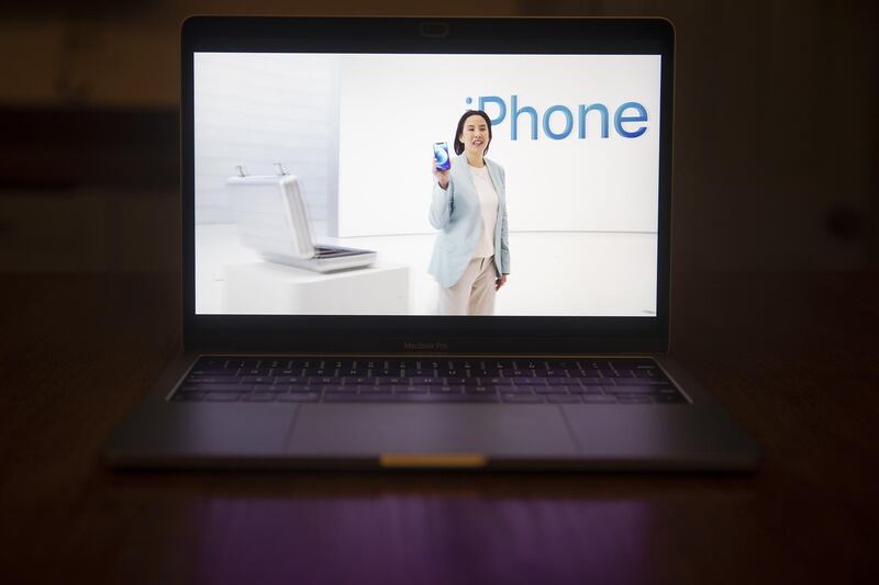 The Apple iPhone 12 mini is unveiled during a virtual product launch. Bloomberg