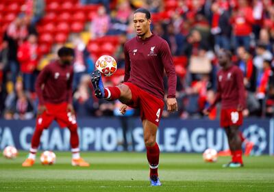 Soccer Football - Champions League Semi Final Second Leg - Liverpool v FC Barcelona - Anfield, Liverpool, Britain - May 7, 2019  Liverpool's Virgil van Dijk during the warm up before the match   REUTERS/Phil Noble
