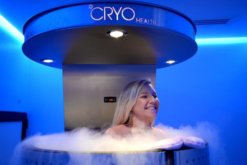 A cryosauna. Courtesy of Cryotherapy, Jumeirah Emirates Towers