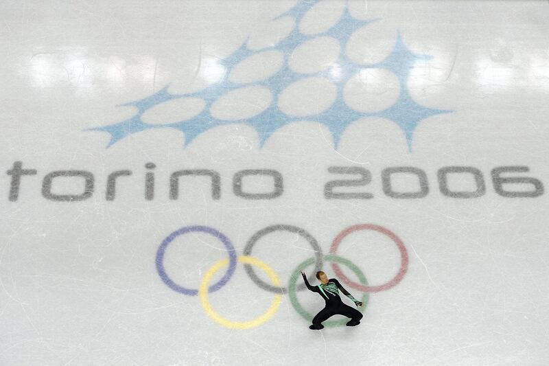 TURIN, ITALY - FEBRUARY 16:  Ilia Klimkin of Russia competes in the Men's Free Skate Program Final during Day 6 of the Turin 2006 Winter Olympic Games on February 16, 2006 at the Palavela in Turin, Italy.  (Photo by Clive Rose/Getty Images)