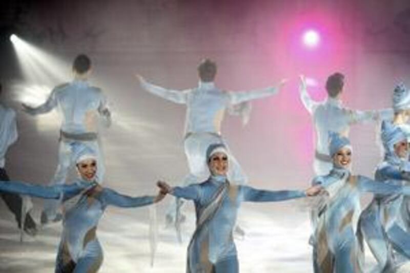 Skaters in Magic On Ice at Sheikh Zayed Sports City Ice Rink.