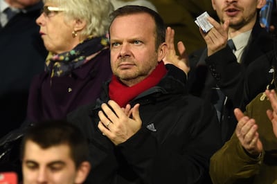 (FILES) In this file photo taken on February 17, 2018 Manchester United's executive vice-chairman Ed Woodward takes his seat for the English FA Cup fifth round football match between Huddersfield Town and Manchester United at the John Smith's stadium in Huddersfield, northern England. Like any coach, Ole Gunnar Solskjaer is an ideal culprit to explain Manchester United's poor start to the season, but the responsibilities are widely shared and save almost no one. He is less visible, the executive vice president and real boss of the club Ed Woodward, but critics also focuses on him more than the coach. - TO GO WITH STORY BY Frederic HAPPE   /  RESTRICTED TO EDITORIAL USE. No use with unauthorized audio, video, data, fixture lists, club/league logos or 'live' services. Online in-match use limited to 120 images. An additional 40 images may be used in extra time. No video emulation. Social media in-match use limited to 120 images. An additional 40 images may be used in extra time. No use in betting publications, games or single club/league/player publications.
 / AFP / Oli SCARFF / TO GO WITH STORY BY Frederic HAPPE   /  RESTRICTED TO EDITORIAL USE. No use with unauthorized audio, video, data, fixture lists, club/league logos or 'live' services. Online in-match use limited to 120 images. An additional 40 images may be used in extra time. No video emulation. Social media in-match use limited to 120 images. An additional 40 images may be used in extra time. No use in betting publications, games or single club/league/player publications.
