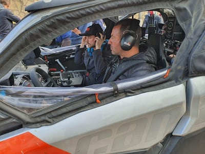 Faycal Attougui preparing for a stunt on the set of the TV series 'Mirage'. Hind Al Basti